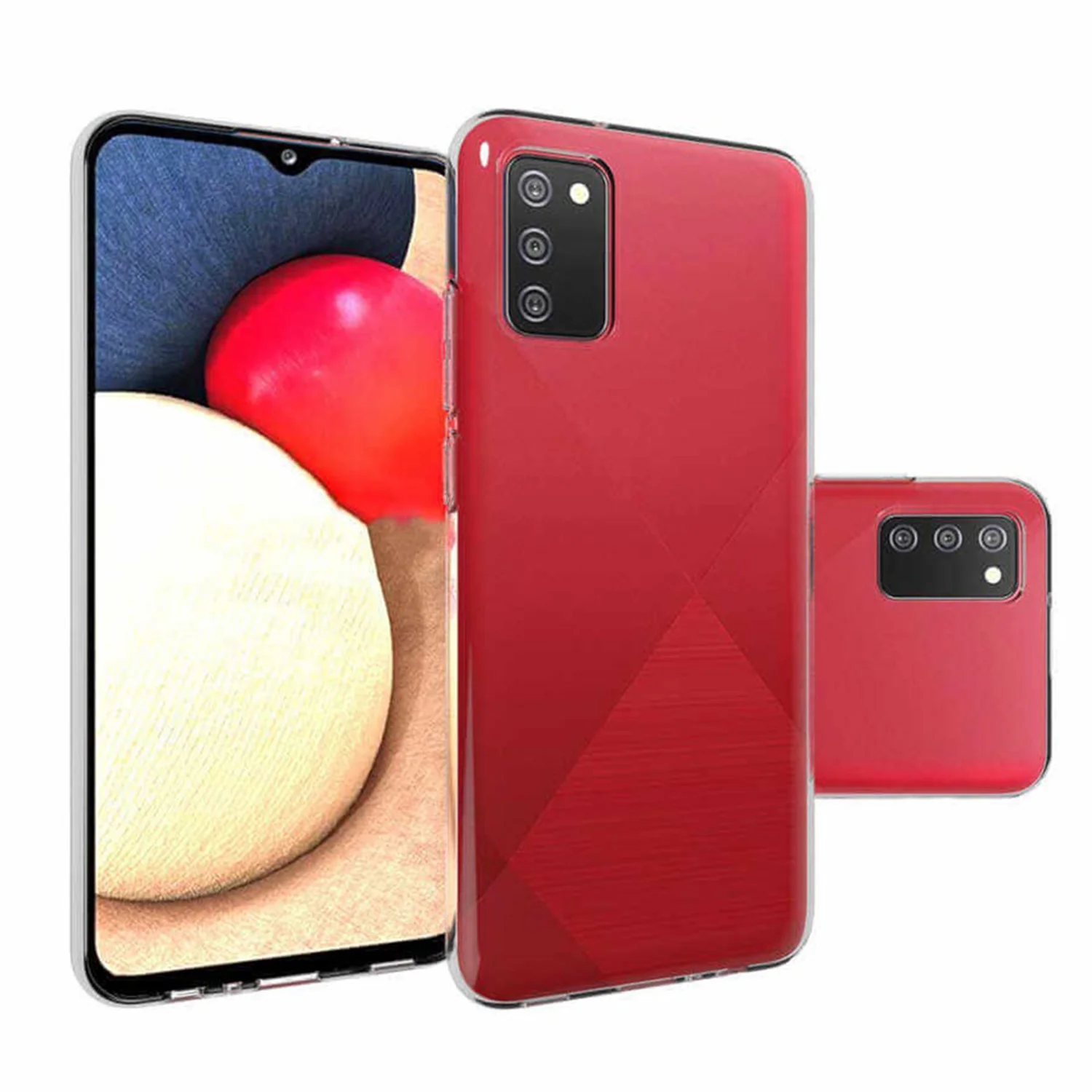 Nettech Samsung Galaxy A02S Uyumlu Tıpalı Şeffaf Seri Arka Koruma Kılıf (Şeffaf) NT-87784