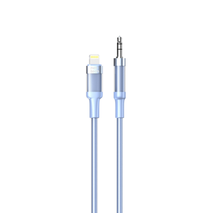 Nettech NT-AC06 Plastik 100 Cm Jack To Lightning Aux Kablo (Mavi) NT-108328