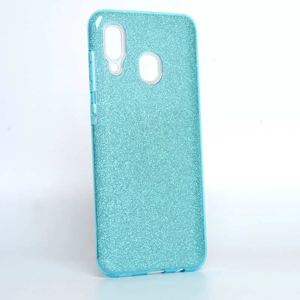 Galaxy A20 Kılıf Zore Shining Silikon - Mavi - 2