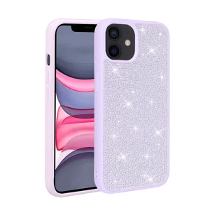 Apple iPhone 11 Kılıf Parlak Taşlı Tasarım Zore Ston Kapak - Lila