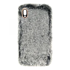 Nettech Huawei P20 Lite Uyumlu Peluş Arka Koruma Kılıf (Siyah) VR-12890