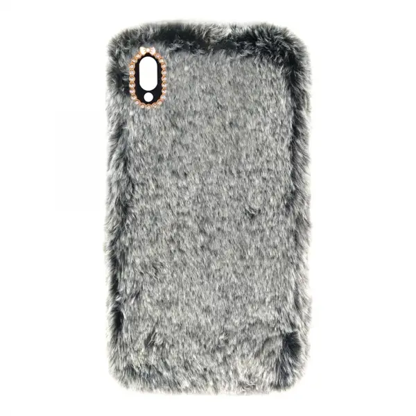 Nettech Huawei P20 Lite Uyumlu Peluş Arka Koruma Kılıf (Siyah) VR-12890