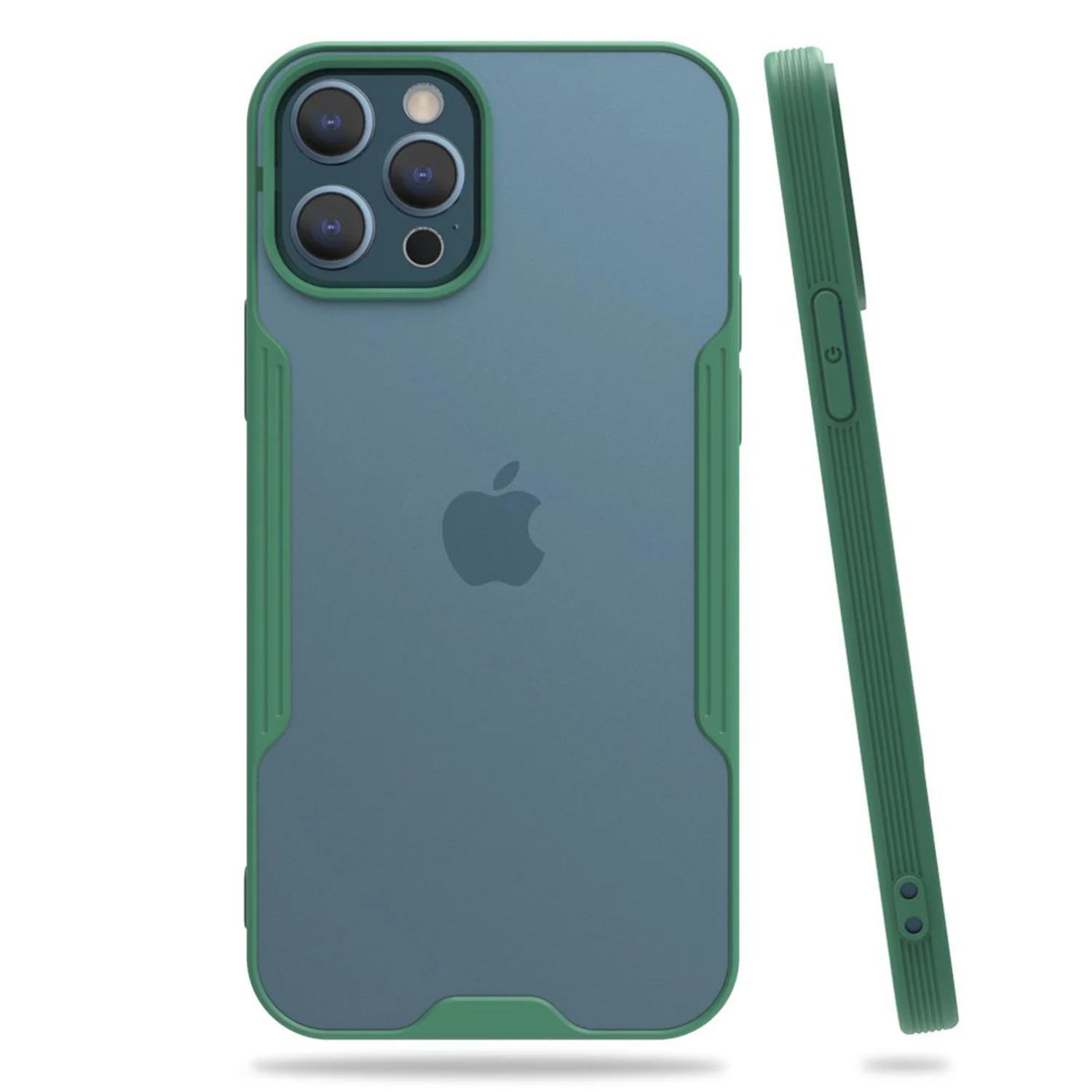 Nettech Apple iPhone 12 Pro Uyumlu Platin Seri Arka Koruma Kılıf (Yeşil) NT-86298