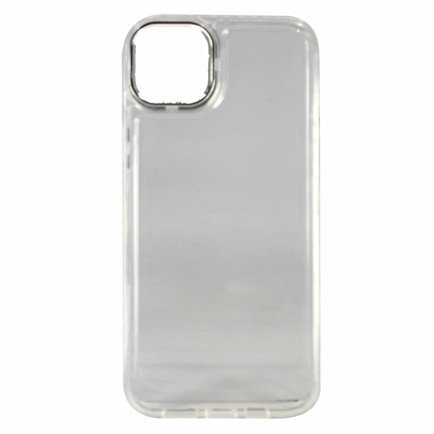 Nettech Apple iPhone 14 Plus Uyumlu Şeffaf Metal Kamera Çerçeveli Arka Koruma Kılıf (Şeffaf) NT-96948