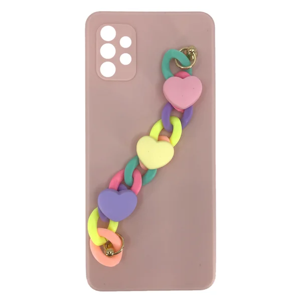 Nettech Samsung Galaxy A72 Uyumlu Bilek Zincirli Arka Koruma Kılıf (Çeşitli Renk) NT-89904 - 2