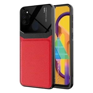 Galaxy M30S Kılıf ​Zore Emiks Kapak - Kırmızı