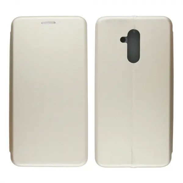 Nettech Huawei Mate 20 Lite Uyumlu Lüx Seri Kapaklı Kılıf (Gold) VR-18232