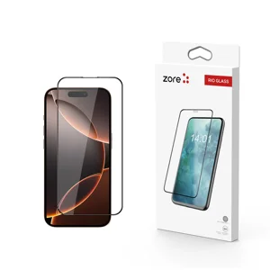 Apple iPhone 16 Pro Max Zore Rio Glass Cam Ekran Koruyucu - Siyah