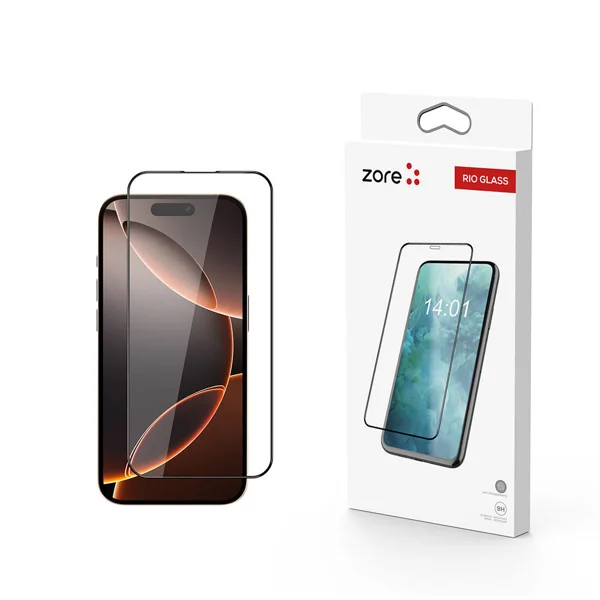 Apple iPhone 16 Pro Max Zore Rio Glass Cam Ekran Koruyucu - Siyah - 1