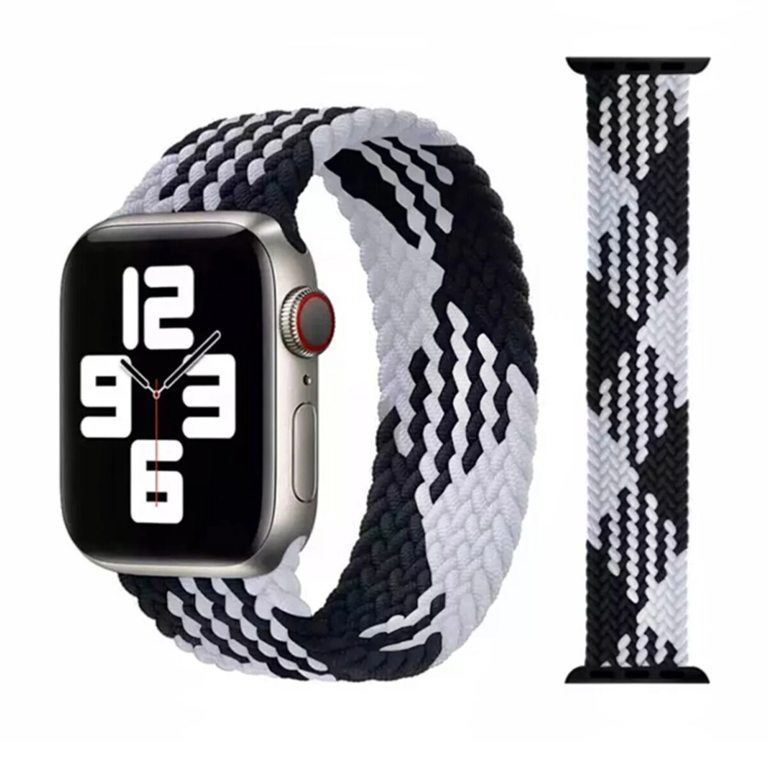 Nettech Apple Watch Seri 42/44 mm Uyumlu İp Örgü Bileklik (Karışık Renk) NT-92336