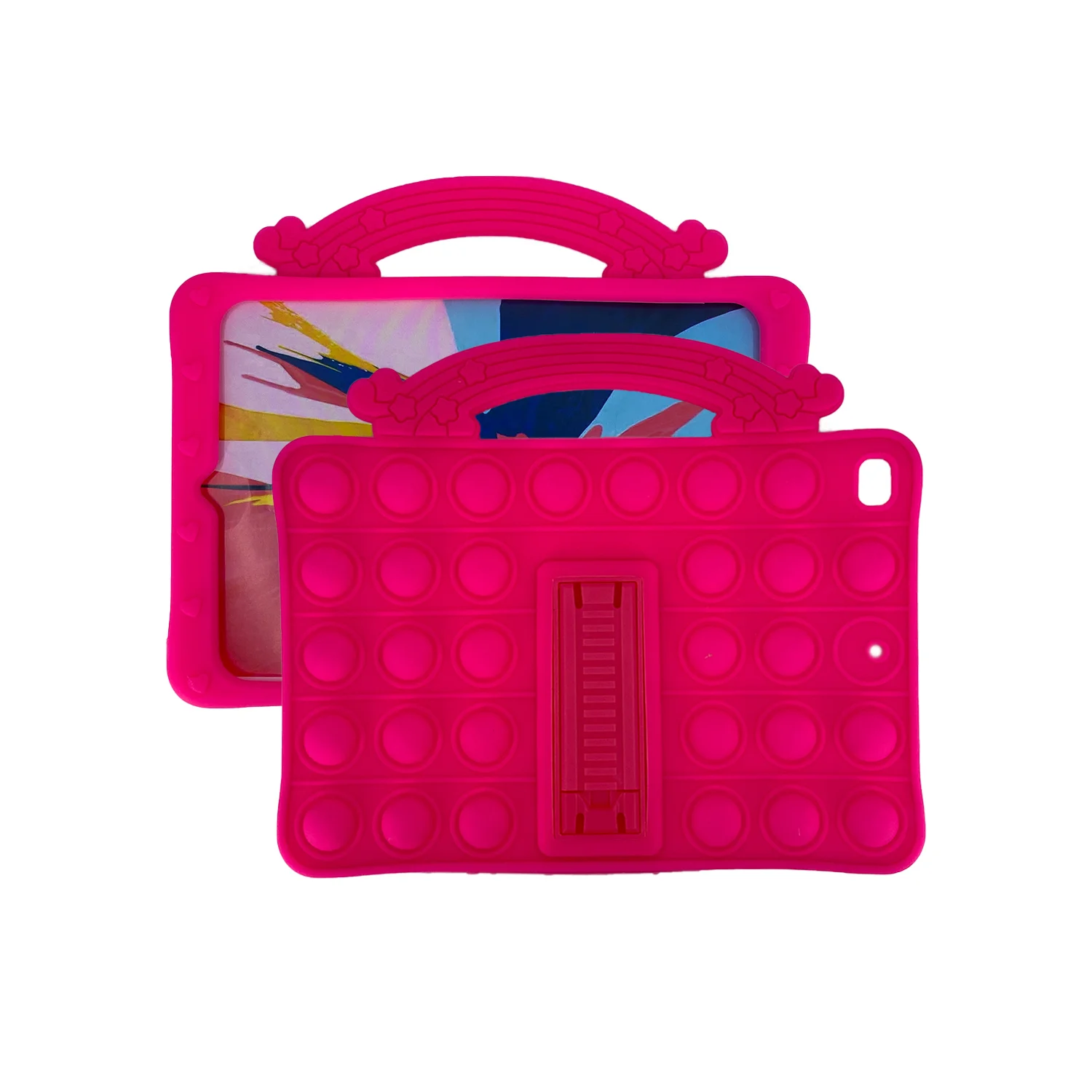 Nettech Apple iPad Mini Uyumlu Standlı Pop It Arka Koruma (Pembe) NT-93288