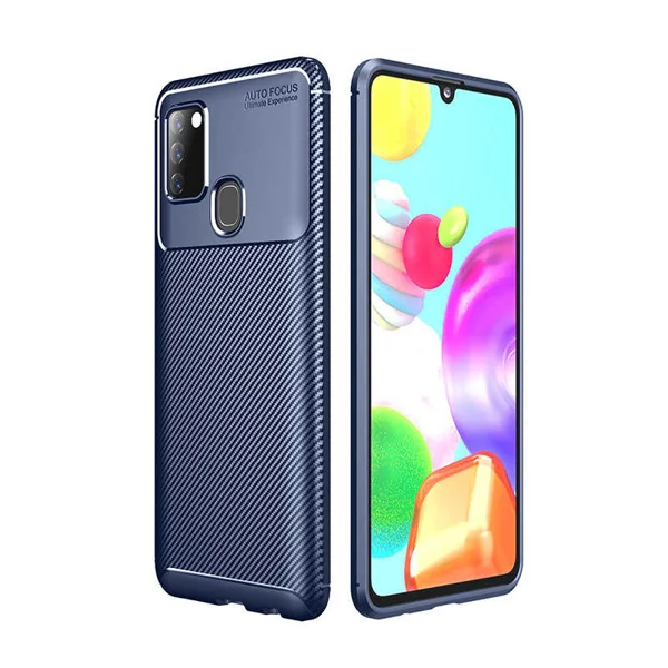 Galaxy A21S Kılıf Zore Negro Silikon Kapak - Lacivert - 1