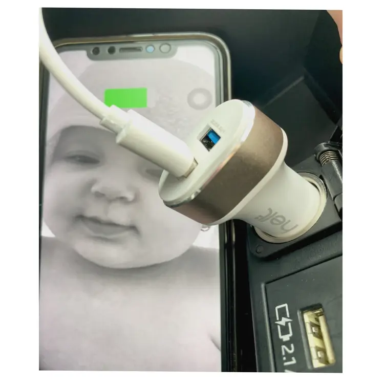 Helt HT-16 5W 2 Çıkışlı Micro Kablo + Araç Şarj Aleti (Beyaz) NT-14573