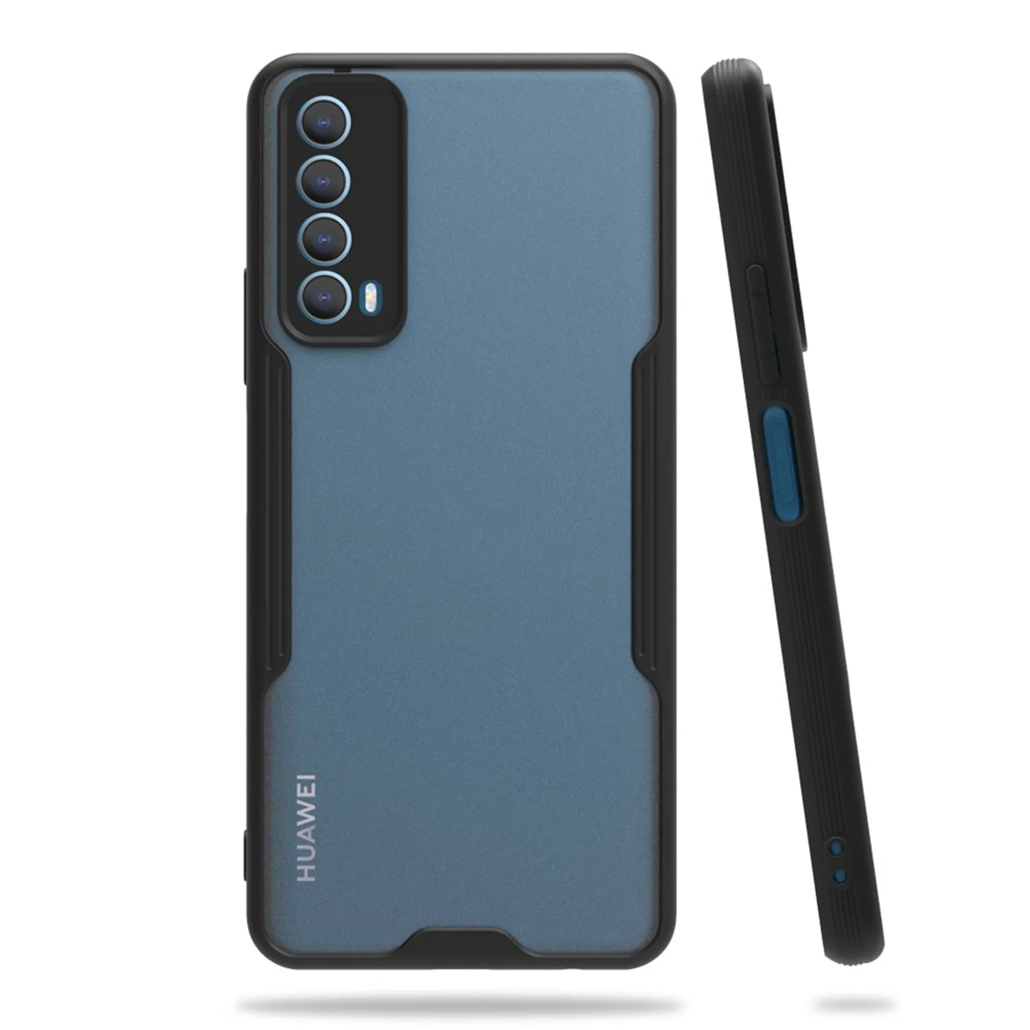 Nettech Huawei P Smart 2021 Uyumlu Platin Seri Arka Koruma Kılıf (Siyah) NT-86433
