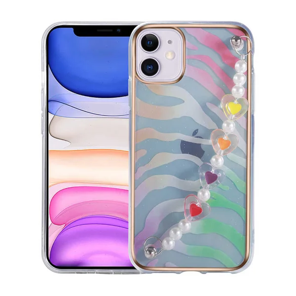 Apple iPhone 12 Kılıf Zore Pilla Kapak - Pembe-Yeşil - 1