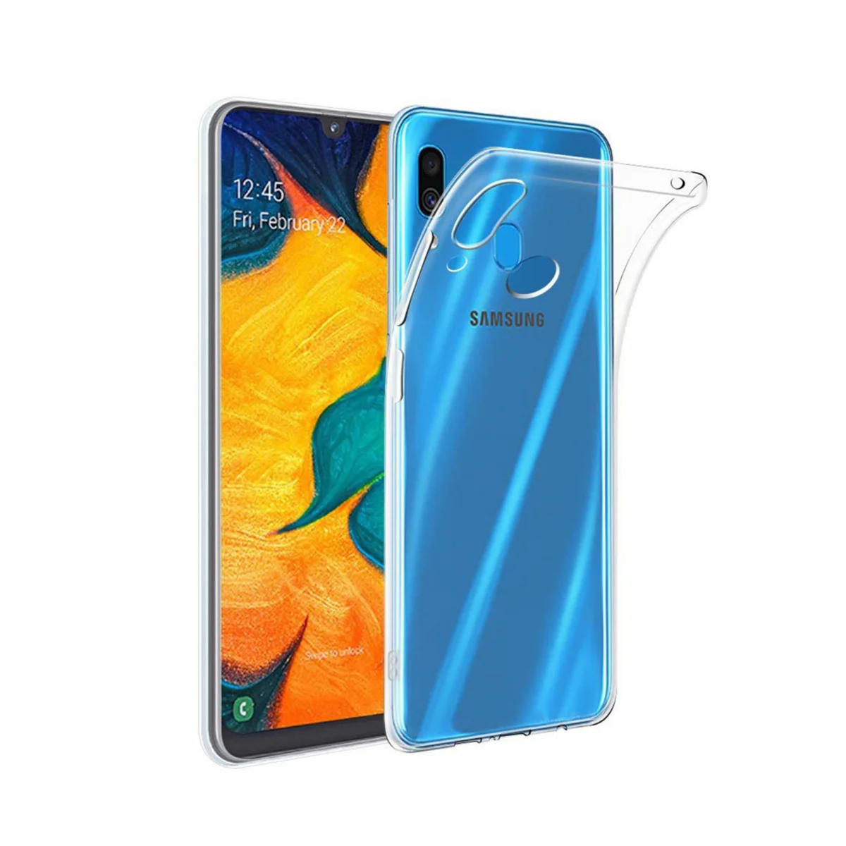 Nettech Samsung Galaxy A30 Uyumlu Arka Koruma Arka Koruma Kılıf (Şeffaf) VR-18719