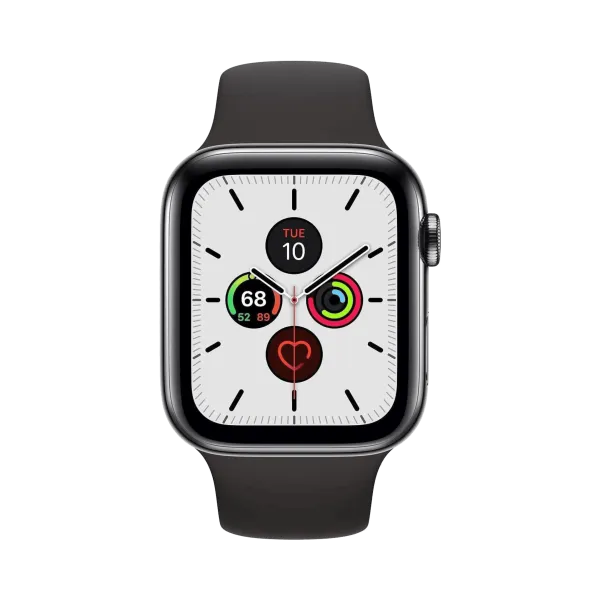 Apple Watch Series 5 - Paslanmaz Çelik - 44mm - Cellular - Gece yarısı - 2