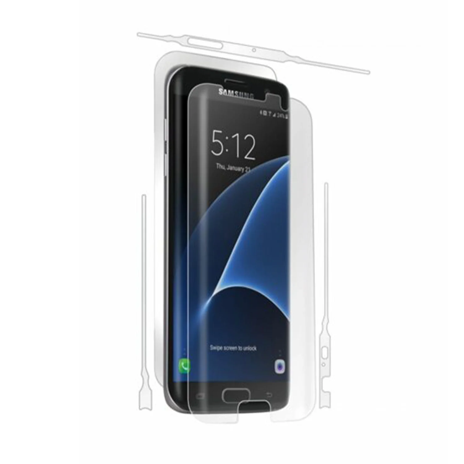 Nettech Samsung Galaxy G930 S7 Uyumlu Ön ve Arka Koruma 360 Full Kaplama (Şeffaf) NT-6406