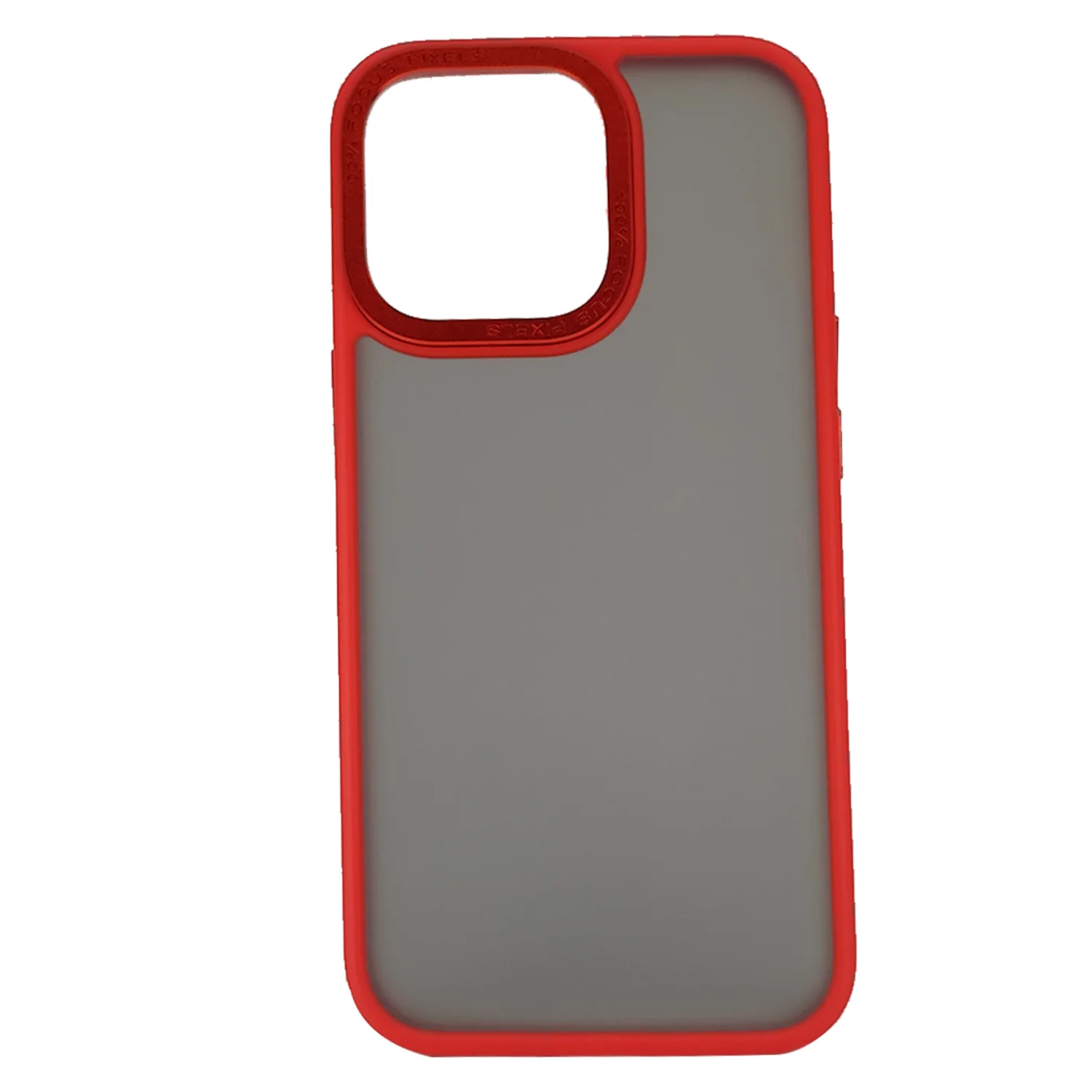 Nettech Apple iPhone 13 Pro Uyumlu Kamera Metal Çerçeve Seri Arka Koruma Kılıf (Kırmızı) NT-94698