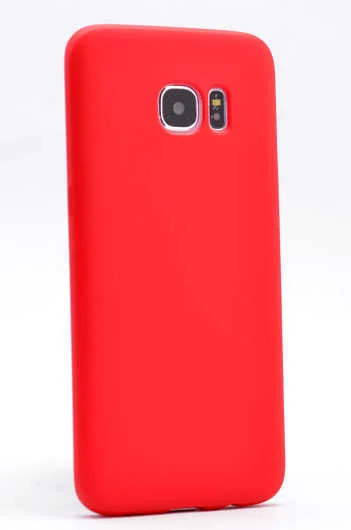 Galaxy S6 Kılıf Zore Premier Silikon Kapak - Kırmızı