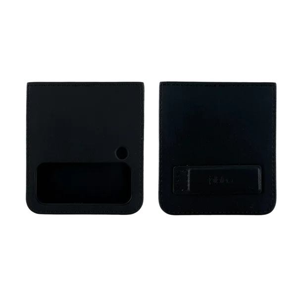 Nettech Samsung Galaxy Z Flip 4 Uyumlu Suni Deri Arka Koruma Kılıf (Siyah) NT-104167 - 3