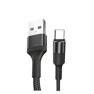 Teknonet TN-DC09 İp Örgü 100 Cm Type-C Şarj ve Data Kablosu (Siyah) NT-92575