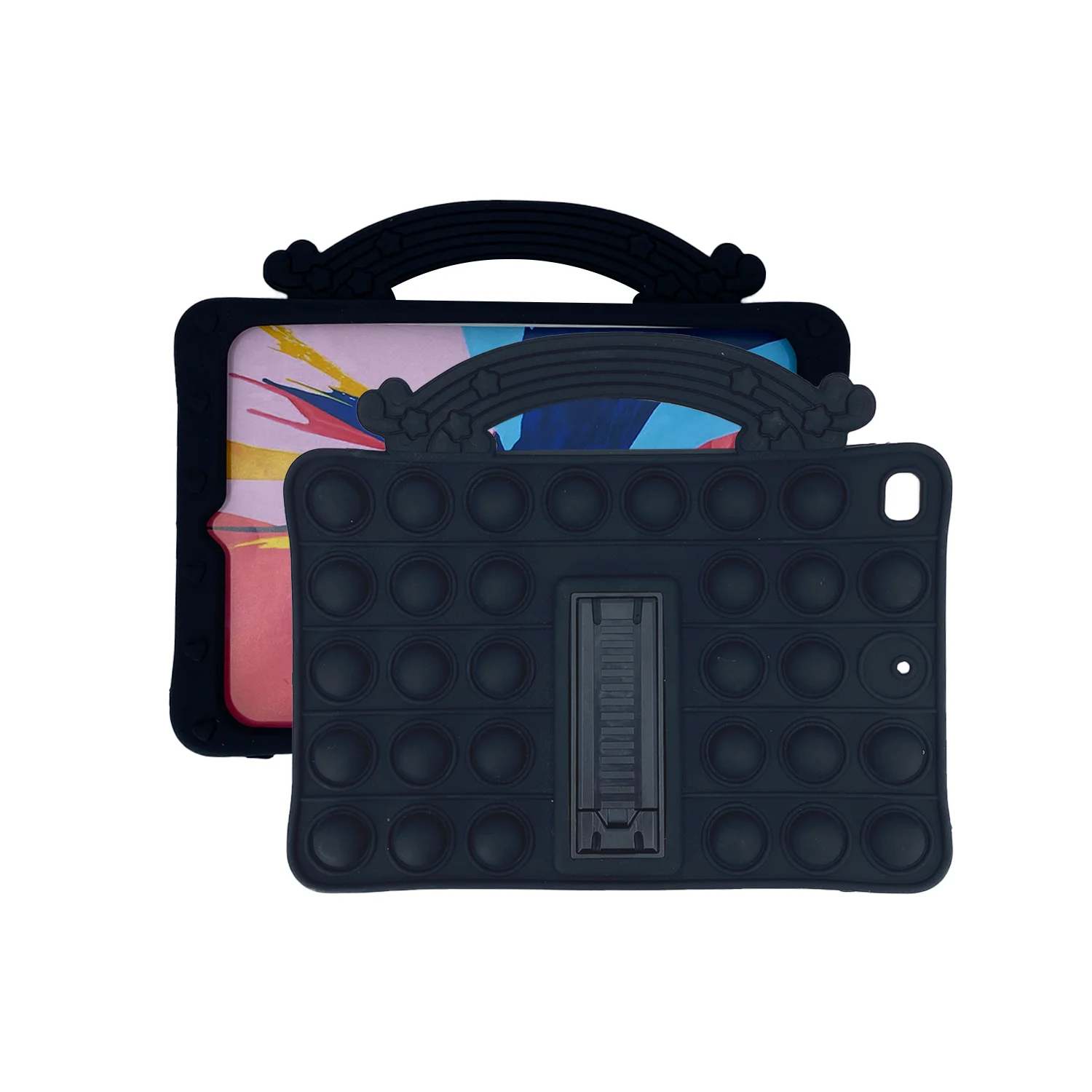 Nettech Apple iPad Mini Uyumlu Standlı Pop It Arka Koruma (Siyah) NT-93283