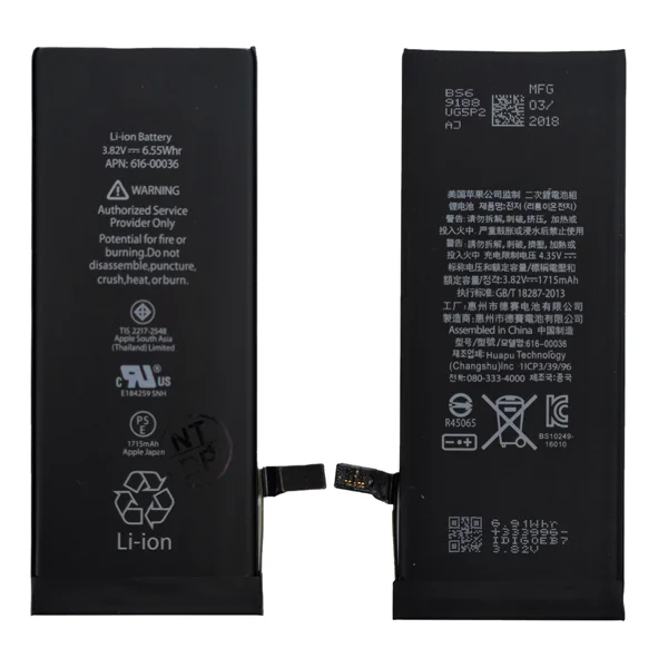 Teknonet Apple iPhone 6S Uyumlu Apple APN:616-00036 1715 mAh Batarya NT-12646 - 1
