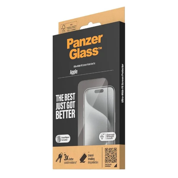 PanzerGlass Apple iPhone 15 Pro Uyumlu 6D Glas Full Cam Koruyucu (Siyah) NT-105608 - 2