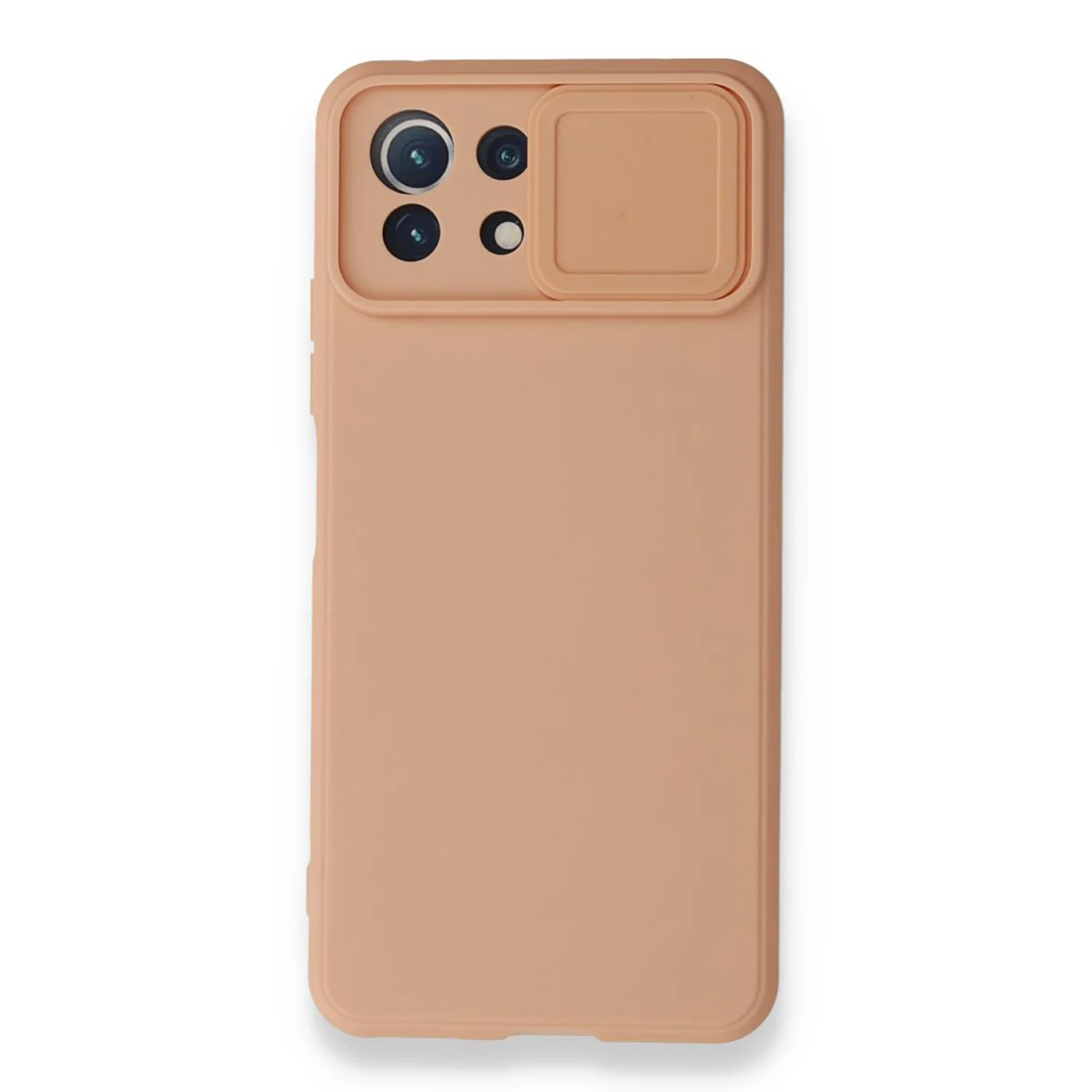 Nettech Xiaomi Mi 11 Lite Uyumlu Kızaklı Kamera Korumalı Arka Koruma Kılıf (Pembe) NT-87191