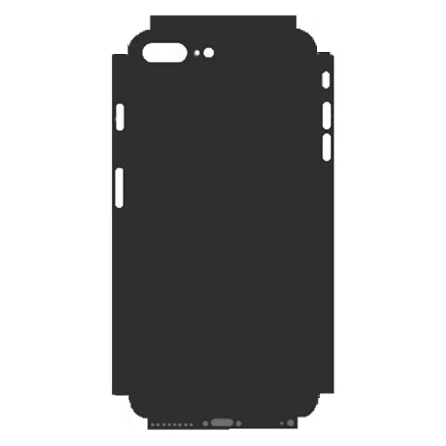 Nettech Apple iPhone 7 Plus Uyumlu Arka Koruma 360 Full Kaplama (Siyah) NT-18036