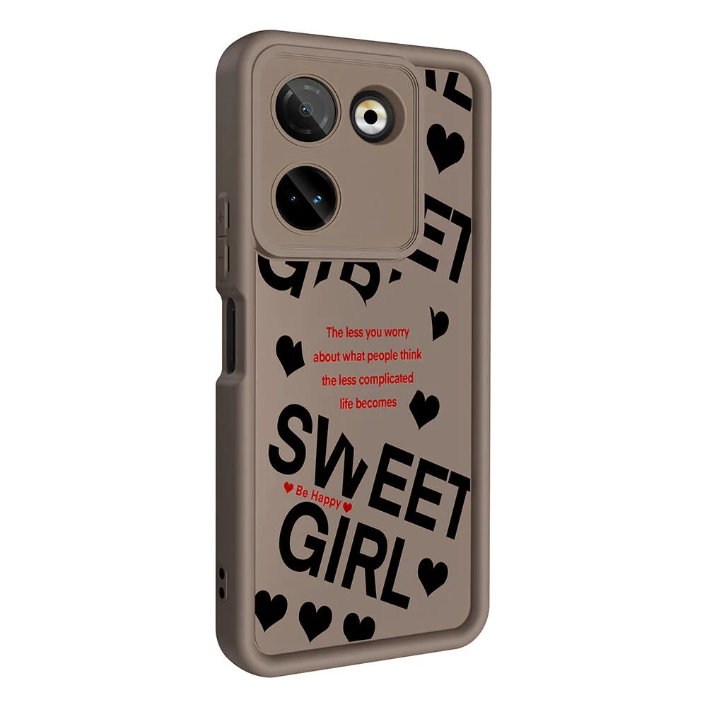 Tecno Camon 20 Pro 4G Kılıf Kamera Korumalı Baskılı Arka Yüzey Zore Klas Kapak - Siyah