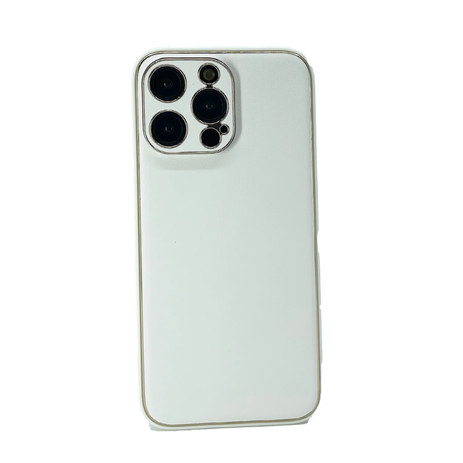 Nettech Apple iPhone 14 Pro Uyumlu Coco Leather Seri Arka Koruma Kılıf (Beyaz) NT-99753