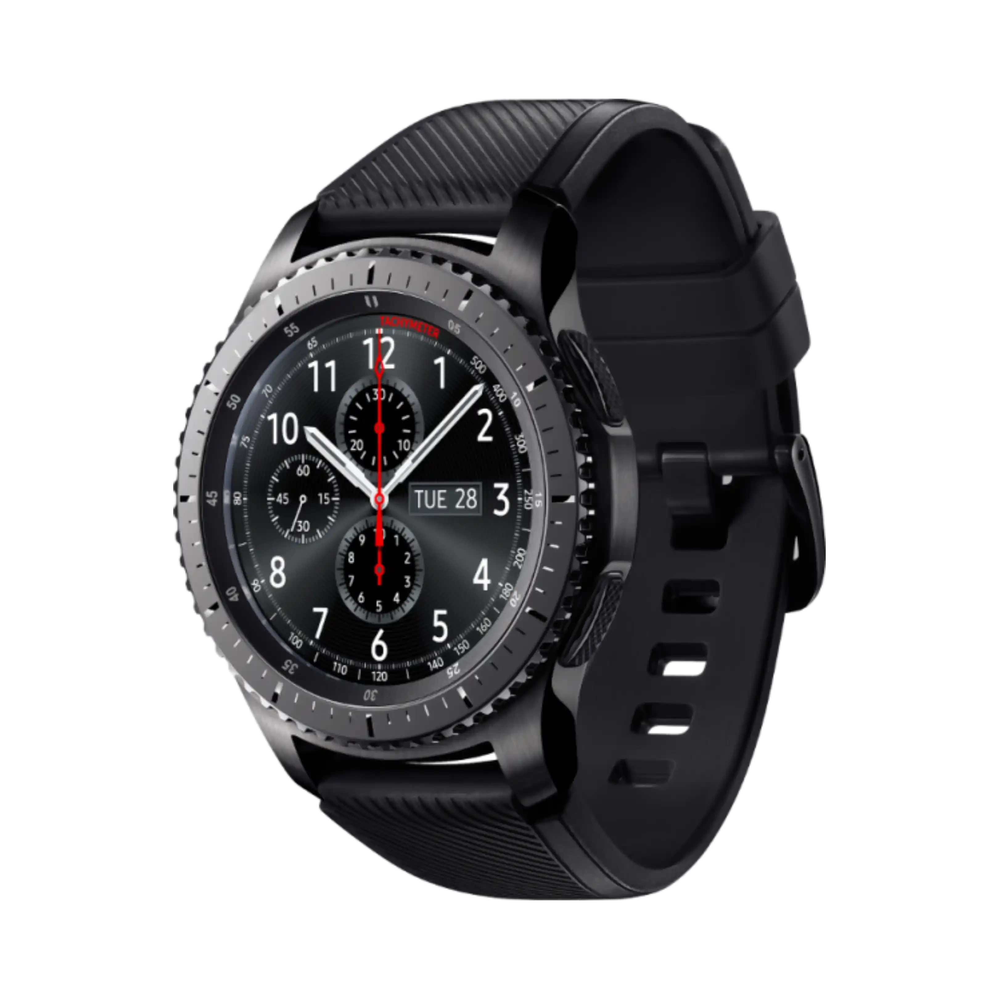 Samsung Gear S3 Frontier - Paslanmaz Çelik - 49mm - Bluetooth Wi-Fi - Siyah