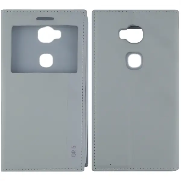 Nettech Huawei Gr5 Uyumlu Pencereli Kapaklı Kılıf (Beyaz) VR-1982