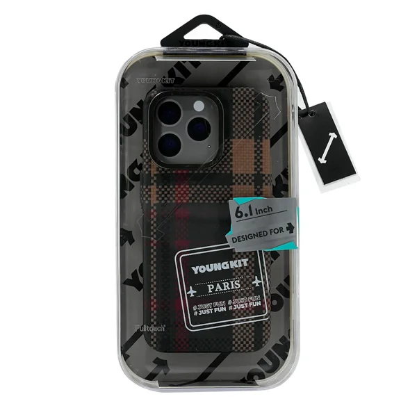 Youngkit Apple iPhone 15 Pro Max Uyumlu Gezhi Arka Koruma Kılıf (Kahverengi) NT-105487 - 3
