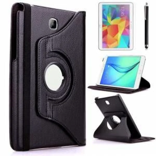 Nettech Samsung Galaxy T350 Tab A 8.0 Uyumlu 360 Kapaklı Kılıf (Siyah) VR-9107 - 2