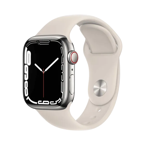 Apple Watch Series 7 - Paslanmaz Çelik - 41mm - Cellular - Gümüş - 1