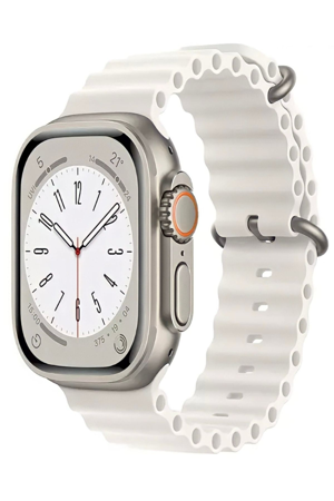 Nettech Apple Watch Series 41 mm Uyumlu Silikon Kordon (Beyaz) NT-108954