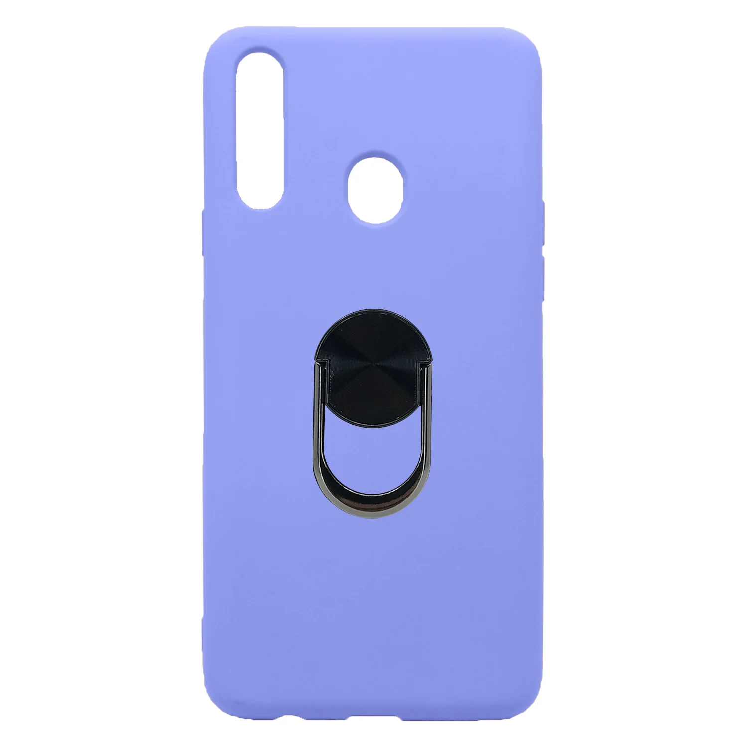 Nettech Samsung Galaxy A20S Uyumlu Leather Ring Nano Arka Koruma Kılıf (Mor) NT-83033