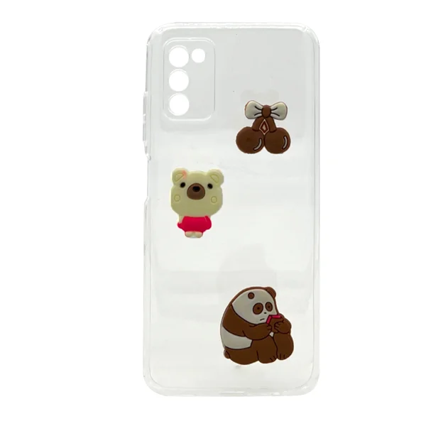 Nettech Samsung Galaxy A03S Uyumlu Maskot Seri Arka Koruma Kılıf (Şeffaf) NT-106172 - 1