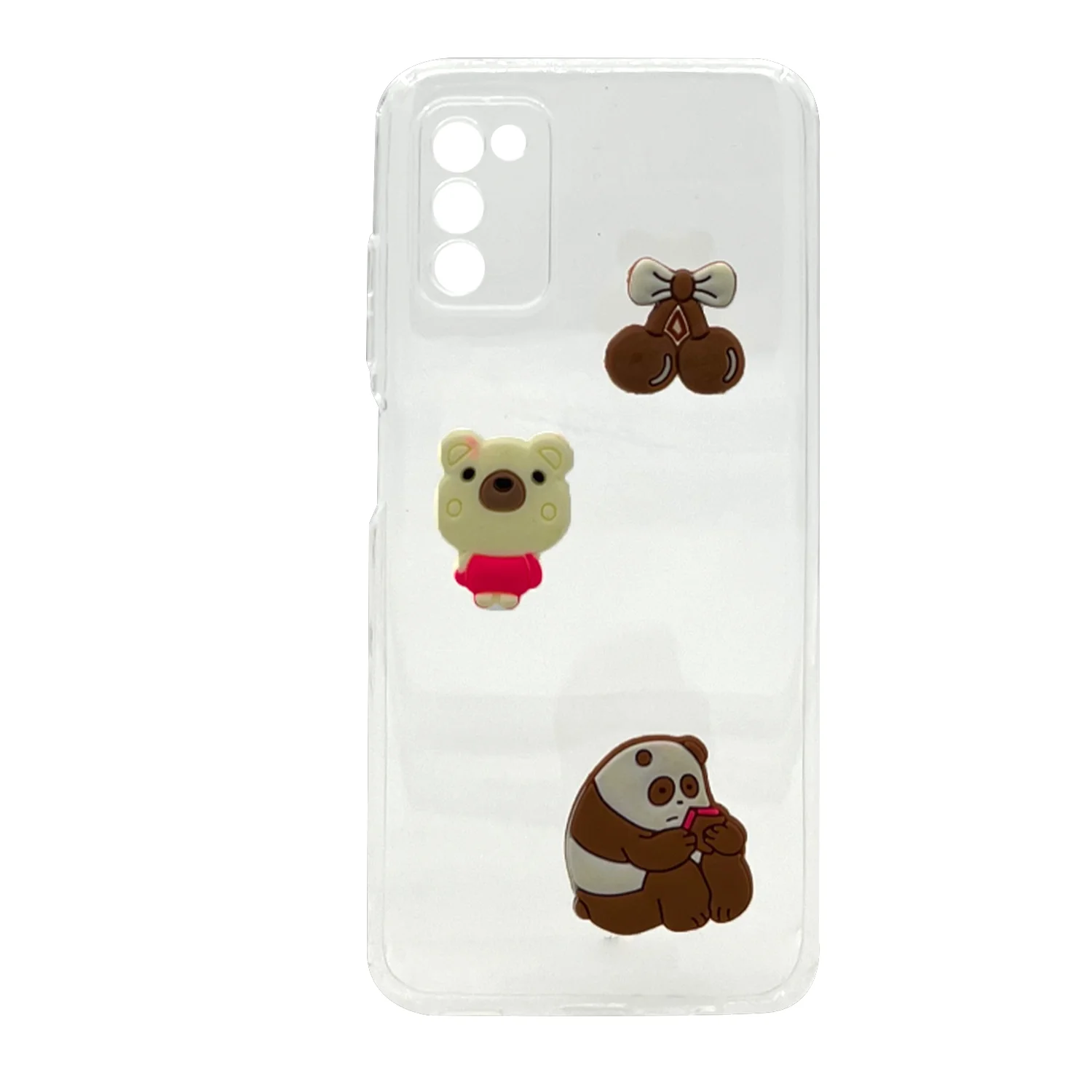 Nettech Samsung Galaxy A03S Uyumlu Maskot Seri Arka Koruma Kılıf (Şeffaf) NT-106172