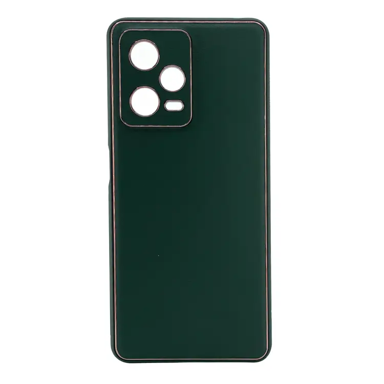 Nettech Xiaomi Redmi Note 12 Uyumlu Coco Leather Seri Arka Koruma Kılıf (Yeşil) NT-99940