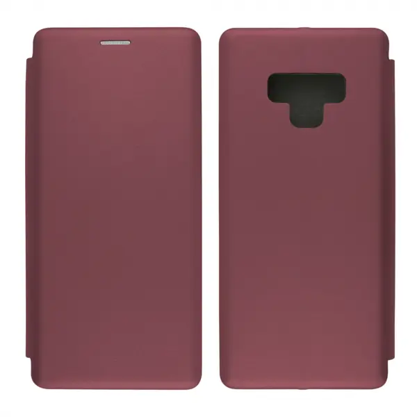 Nettech Samsung Galaxy N960 Note 9 Uyumlu Lüx Seri Kapaklı Kılıf (Mürdüm) VR-18199