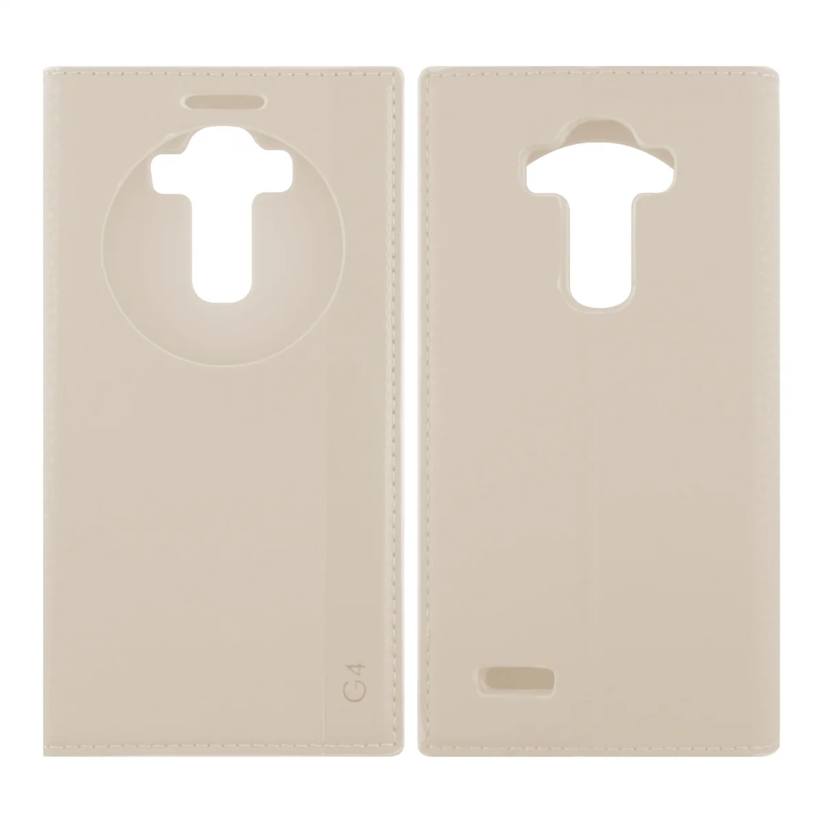 Nettech LG G4 Uyumlu Pencereli Kapaklı Kılıf (Beyaz) VR-7226