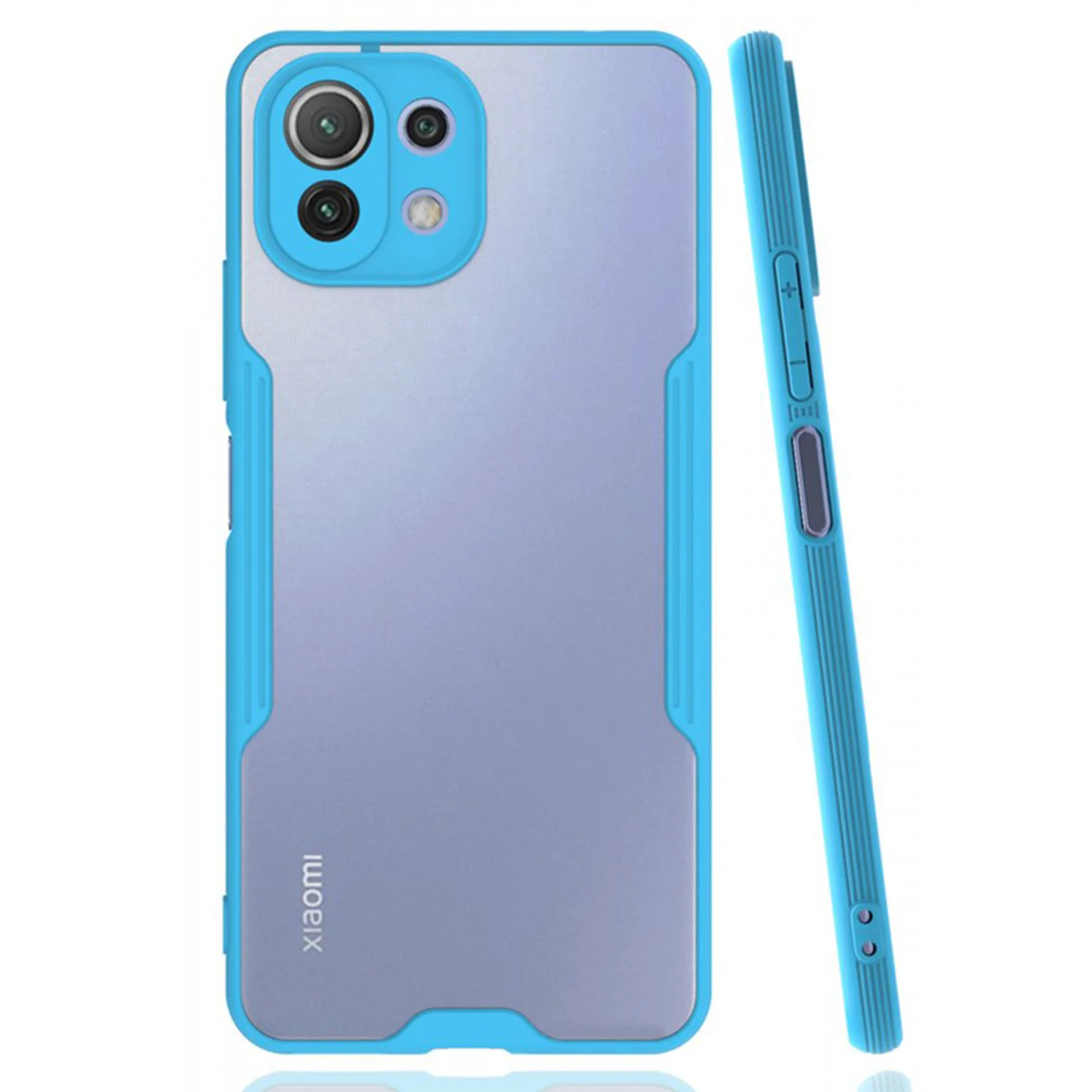 Nettech Xiaomi Mi 11 Lite Uyumlu Platin Seri Arka Koruma Kılıf (Mavi) NT-86529