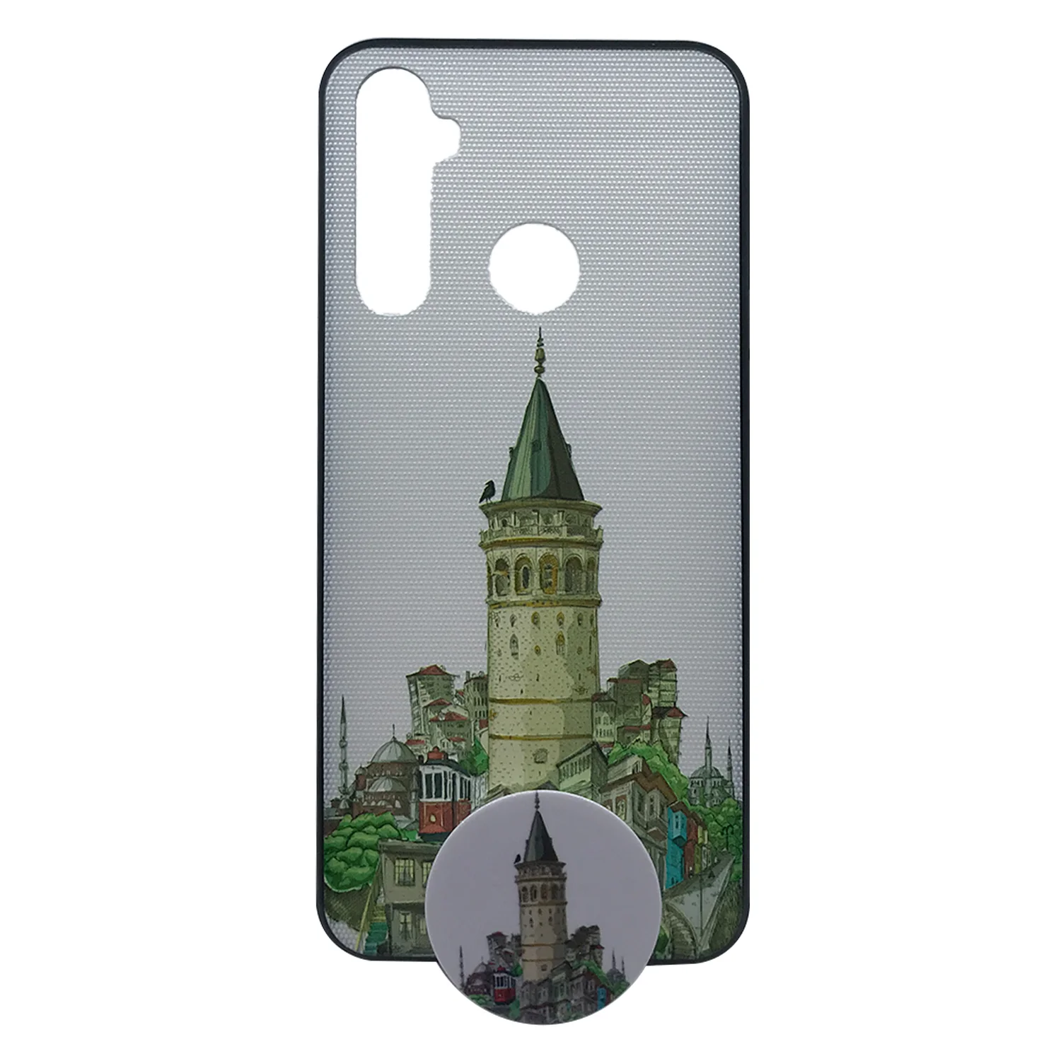Nettech Realme 5i Uyumlu Desenli Popsocket Seri Arka Koruma Kılıf (Çeşitli Desen) NT-91821