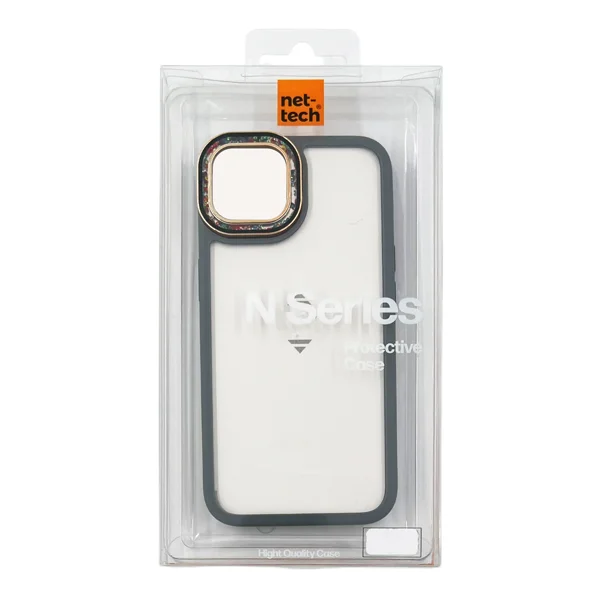 Nettech Apple iPhone 14 Uyumlu NT-N027 Diamond Arka Koruma Kılıf (Gri) NT-106902 - 3