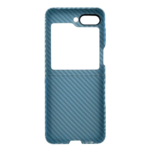 Nettech Samsung Galaxy Z Flip 5 Uyumlu Karbon Seri Arka Koruma Kılıf (Mavi) NT-111517 - 2