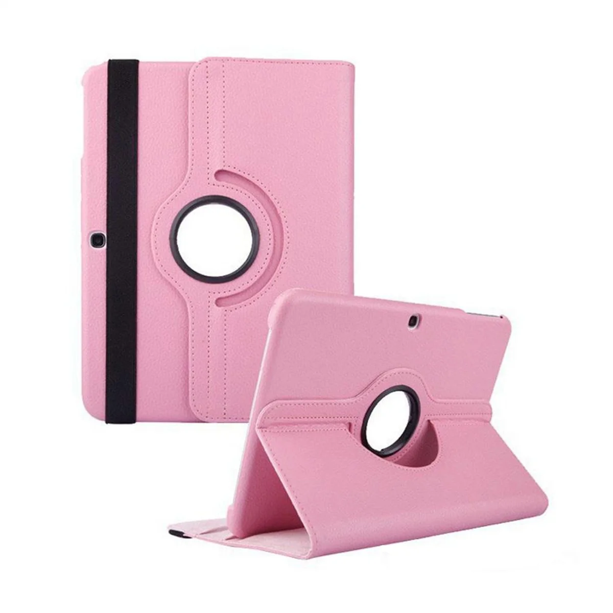 Nettech Samsung Galaxy P5200 Tab 3 10.1 Uyumlu 360 Kapaklı Kılıf (Pembe) VR-9116